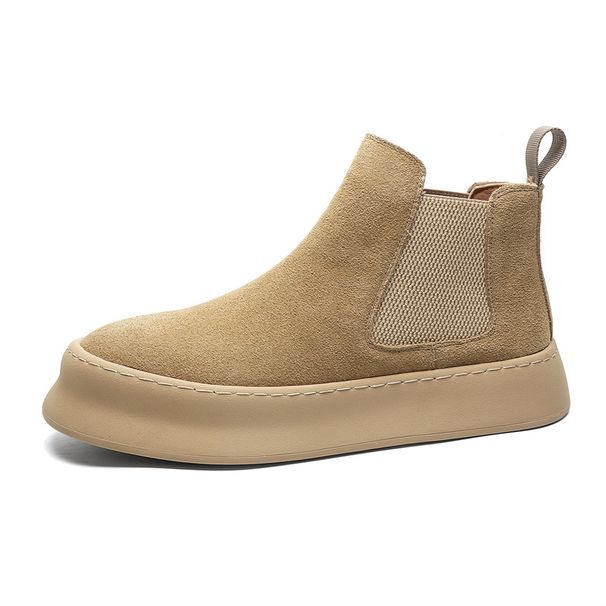 Turn The Fur High-top Thick Sole To Increase The Height, And Pedal Martin Boots For Men's Retro Tooling Boots For Men._vogvips.com