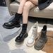 White British Martin Boots For Women, Thin And Small, Thick-soled Heightening Lace-up Versatile Short Boots_vogvips.com