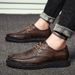 Euro Step 【】2025 Spring New Trendy Casual British Brogue Business Formal Men's Leather Shoes_vogvips.com