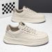 Men's White Platform Sneakers Height Increasing Thick Sole Versatile Trendy Luxury Comfortable Lightweight Casual Skate Shoes_vogvips.com