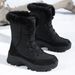 High Top Anti Slip And Fleece Women's Boots, High Boots, Women's Snow Boots, Fashionable And Warm Boots_vogvips.com