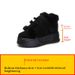 Women's Shoes New Style Genuine Leather And Rabbit Fur Slip On Mary Jane Furry Shoes With Increased Height And Thick Soles_vogvips.com