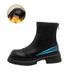 Women's Shoes Chunky Sole Leather Ankle Boots - Retro British Style Round Toe Booties With Hidden Wedge Heel For Fall & Winter_vogvips.com