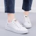 Leather Pu Casual New 2025 Woman Shoes Fashion Embroidered White Breathable Flower Lace-Up Women Sneakers_vogvips.com