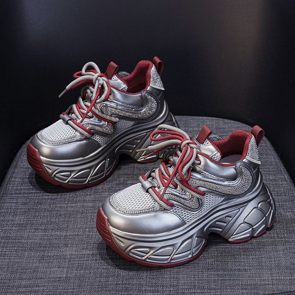 Dad Shoes Women's Thick-soled Inner Height Increase Casual Versatile Style Lace-up Women's Shoes_vogvips.com