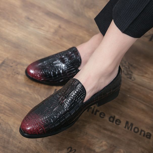 2025 Four Seasons Korean Trendy Versatile Men's Slip-On Casual Youth British Style Red Leather Shoes_vogvips.com