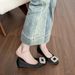 French Single Shoes Women's Inner Height Increase Shallow Mouth Rhinestone With Skirt Flat-soled Wedding Shoes_vogvips.com