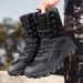 Men's Tactical Boots High Top Outdoor Military Boots For Hiking Camping Shooting & Extreme Sports - Durable PU & Mesh Construction Desert Work Boots_vogvips.com