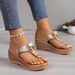 Women's Shoes Summer New Beach Thong Wedge Heel Sandals And Slippers For Women_vogvips.com