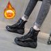 25 New Winter Genuine Leather Hidden Heel Thick Sole Warm Short With Fleece For Women Casual Platform Snow Boots_vogvips.com