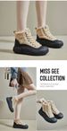 2025 New Korean-style Ins Thick-soled Height-increasing Women's Shoes With Added Fleece For Winter_vogvips.com