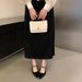 Cameido French Style Mary Jane Shoes For Women Chunky Heel Square Toe Single Strap Low Cut Dress Shoes For Commuting Spring_vogvips.com