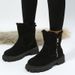 Foreign Trade Plus Size Martin 2022 Autumn Winter New Casual Short With Fleece Lining Thickened Warm Mid-Calf Snow Boots_vogvips.com