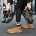 New Leather Spring Men's Shoes High-top Men's Heightening Tooling Martin Boots_vogvips.com