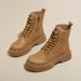 Ins Trend Martin For Women 2024 Autumn New British Style Thick Sole Student Short Versatile Motorcycle Yellow Boots 2627_vogvips.com