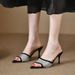 New Pointed-toe Stiletto Sandals Rhinestones, Comfortable For Outdoor Wear, Open-toed, Breathable, Niche High-heeled_vogvips.com