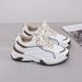 Women's Dad Sneakers 2025 Spring New Breathable Korean Style Versatile Thick Sole Height Increasing Casual Sports Shoes_vogvips.com