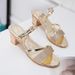 Chunky Heel Sandals For 2025 Summer New Korean Style Trendy Ins Two-Way Mid-Heel Slippers Women High Heels_vogvips.com