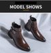2025 Large-size Men's Boots, British Style, Fashionable High-top Leather Shoes, Side Zippers, Mid-top, Gentlemanly_vogvips.com