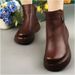 Soft Leather Marten Boots For Women, New Autumn-winter 2025 Style, Versatile, Round Toe, Thick Sole, Padded, Warm-weather Protection, Short Boots_vogvips.com