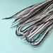 Round & Flat Shoelaces With Unique Patterns - Dotted, Fishbone & Starry Design For Sneakers, Boots & Casual Shoes (Black/White/Grey)_vogvips.com