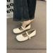 Flat Gentle Evening Shoes, French Style Cream Yellow Pig Trotters, Single For Women In Spring And Autumn, Soft Soles_vogvips.com