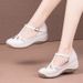 Baotou Sandals Women's Fashion Hollow Comfortable Breathable Leather Cool Slippers Soft Sole Mother Shoes Wedge Heel Women's Shoes_vogvips.com