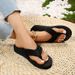 Women's Flip-flops Summer Muffin With Thick Soles Non-slip Wear Resistant Fashion Women's Slippers_vogvips.com