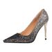 9219-10 Style Women's With High Heels, Shallow Mouth, Pointed Toe, Sexy And Slimming Nightclub Color Gradient Sequin_vogvips.com
