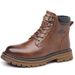 European Warm Series 2025 Autumn Winter New Work Handmade Stitching Martin Boots Men's Warm Cotton Shoes Non-Slip Rubber Sole_vogvips.com