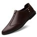 First Layer Men's Casual Single Shoes Overfitting Loafers Low Heel Casual Men's Shoes Casual Leather Shoes_vogvips.com