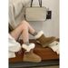 Grey Snow Boots Women's 2025 Winter New Fashion Thick Sole With Plush And Thick Midsole Versatile Snow Cotton Boots Cotton Shoes_vogvips.com