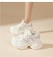 Fat Sole Fashion Color Blocked Thick Soled High Top Lace Up Casual Shoes For Women Spring New_vogvips.com