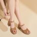 thick Heel Thick Sole Waterproof Table Sandals Women's New Korean Version Fashion Versatile Open-toed High-heeled Women's Shoes_vogvips.com