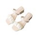 Fairy Style Sandals Female Outer Thick Heel French Medium Heel High Heel Two Wear Cool Slippers_vogvips.com