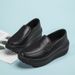 Women's Spring Genuine Leather Soft Outsole Work Female Black Swing Shoes Woman Plus Size Wedges Single Shoes2022_vogvips.com
