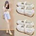 Little White Shoes Female Student Mesh Breathable Heightening Shoes Casual Shoes Board Shoes_vogvips.com