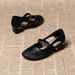 4cm Genuine Soft Leather French Hollow-out Summer Women's Shoes, Breathable And Stylish, Woven Round-toe, Single-strap,_vogvips.com