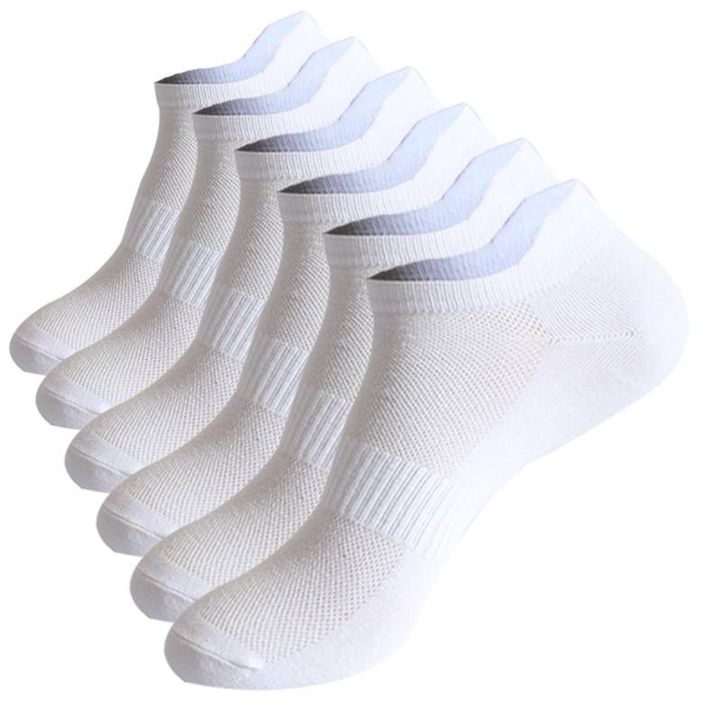 Bare Socks 3 Pair Packing Summer Thin Men's Socks Mesh Socks Sports Socks Breathable Sweat Absorbing Cotton Socks Solid Color Socks_vogvips.com