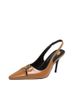 Patent Leather Pointed-Toe Stiletto Slingback Pumps With Metal Zipper Accent_vogvips.com