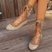 Women's Plus Size Flat Mid Calf Boots Woven Mesh Elegant Commuter Everyday Lace Up Hollowed Out Round Toe Fashionable_vogvips.com
