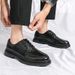 Euro Step 2025 Spring And Autumn New Style Men's British Brogue Casual Groom Trendy Leather Shoes_vogvips.com