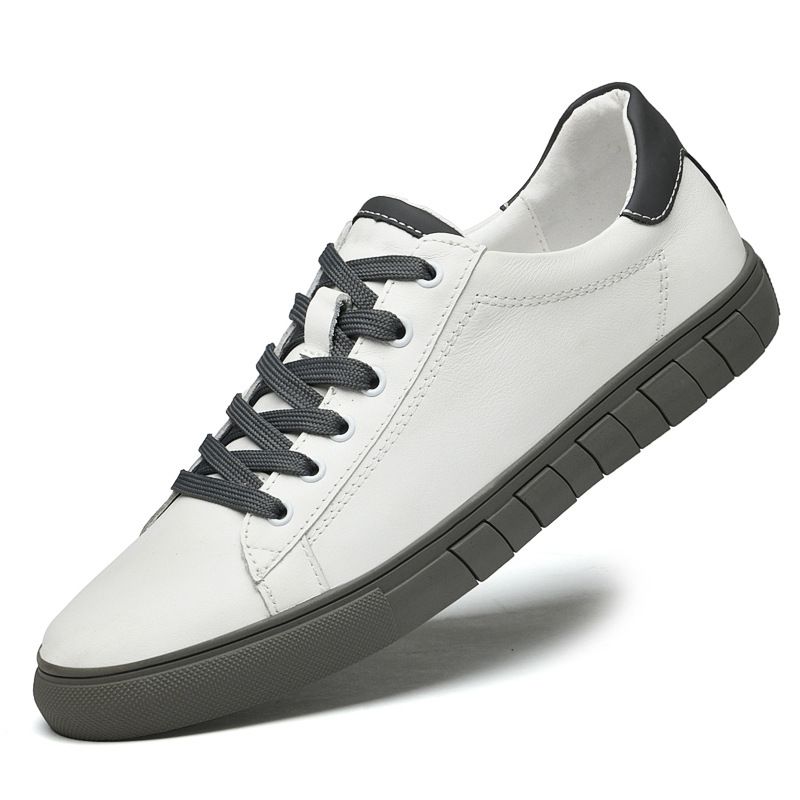 Men's Shoes First-layer Casual Board Shoes Trendy Men's European Station Trendy Little White Shoes_vogvips.com