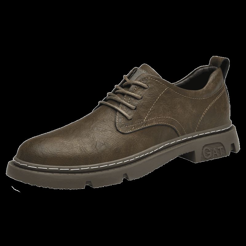 New Leather Spring Men's Shoes High-top Men's Heightening Tooling Martin Boots_vogvips.com