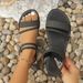 2025 Summer New Large Size Cross-Border Flat Beach Shoes Casual Slip-On Sandals European And American Style_vogvips.com