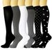 Summer sports compression socks Athletic socks stretch socks black and white stockings for men and women pressure socks_vogvips.com