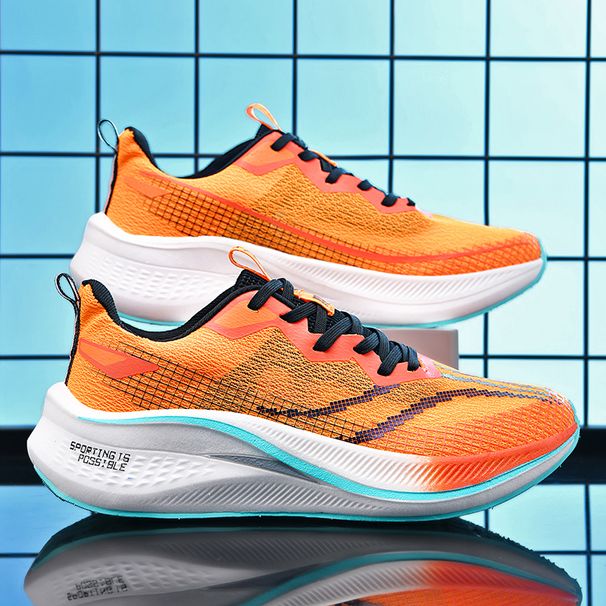 Men's And Women's 2024 New Breathable Shock-absorbing Sports Carbon Plate Racing Student Running Shoes_vogvips.com