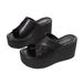 Cross-border Large Size Thick Bottom Slope Heel Cool Slippers Women's Summer New Fashion_vogvips.com