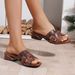3CM Low Heeled Sandals, Chunky Heel, Square Toe, Open Toe, One Strap Slippers, Casual, Versatile, Comfortable Slippers For Women._vogvips.com