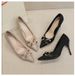 Women's Shoes Women Stilettos Spring Classic Style Elegant Basics Casual Business Wedding Party Fashion Black French Sexy Shallow Mouth Pointed Shoes_vogvips.com